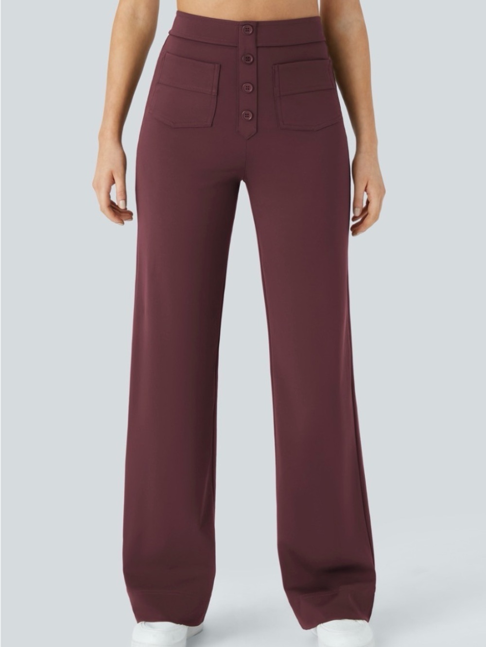 Halara DayStretch High Waisted Pockets Straight Leg Casual Small NWT - Picture 2 of 12